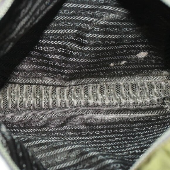 PRADA Shoulder Bag Enamel Khaki Brown Auth - Picture 9 of 16